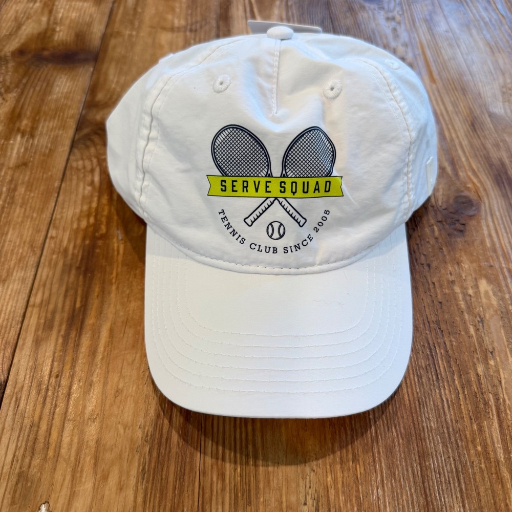 Prince Girls Serve Squad Tennis Club White Graphic Tennis Cap Hat Youth OSFA NWT